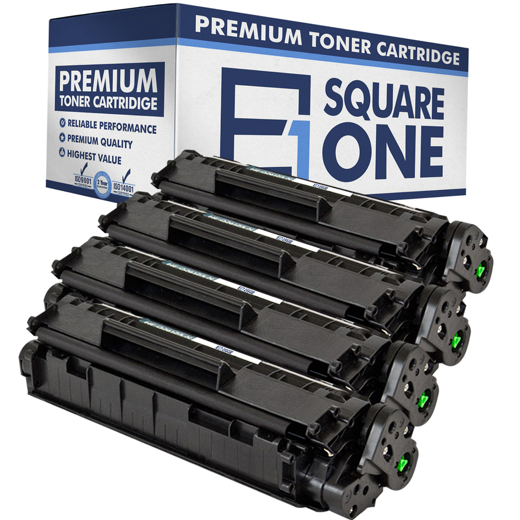 eSquareOne Compatible Toner Cartridge Replacement for HP 12A Q2612A (Black, 4-Pack)